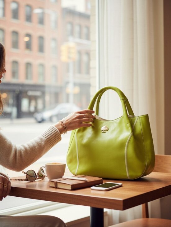 kate spade Handbags - 💚 Kate Spade Neon Green Tote Tennis Ball Inspired Statement Bag 💚